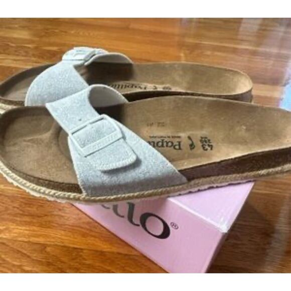 Birkenstock Papillo NEW size 43N Madrid sandals - beach light gray - Picture 3 of 6